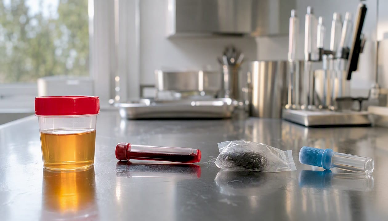 Various biological samples for GC-MS drug testing