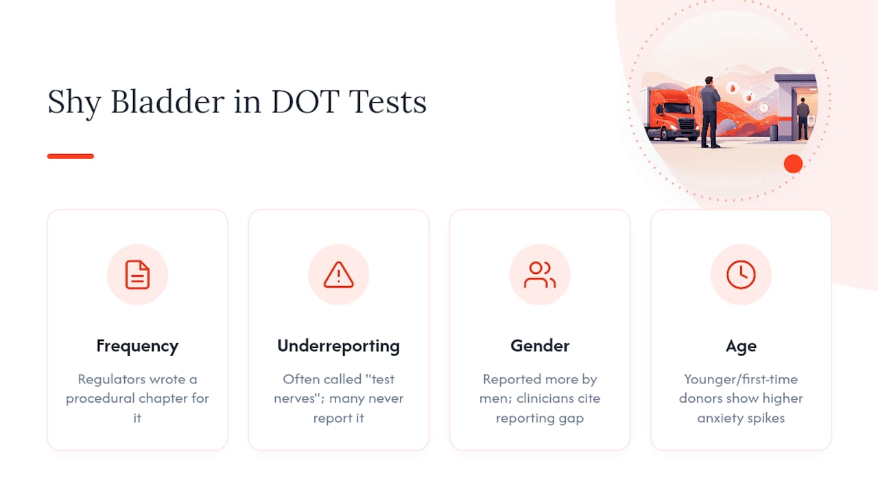 How Common Is Shy Bladder in Drug Testing Populations? — overview diagram