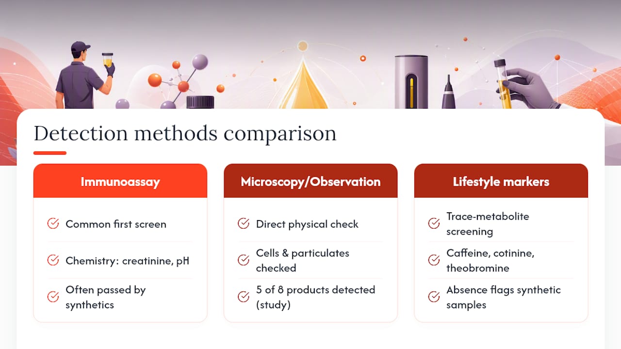 Can Synthetic Urine Be Detected? What the Research Shows — overview diagram