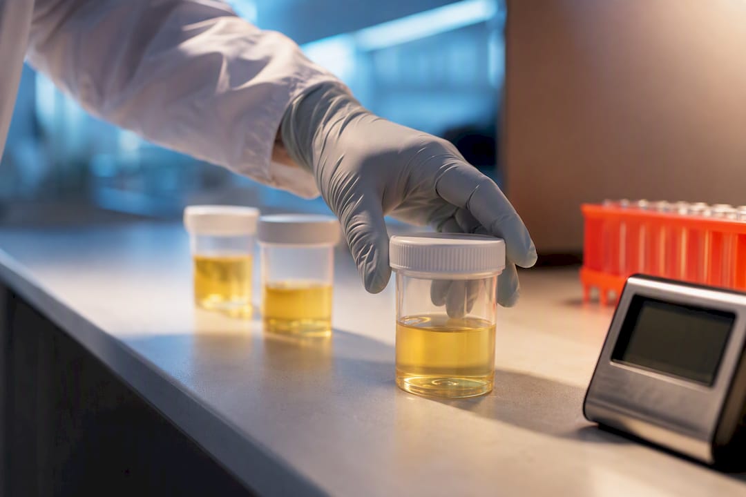 Anonymous specimen vessels arranged for testing