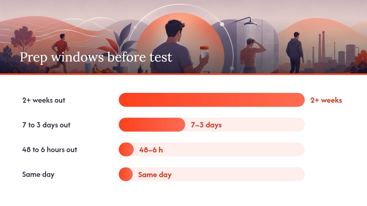 Timeline Checklist: What To Do Before Your Test — overview diagram