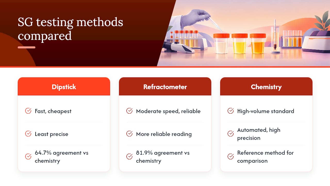 Specific gravity testing method agreement comparison