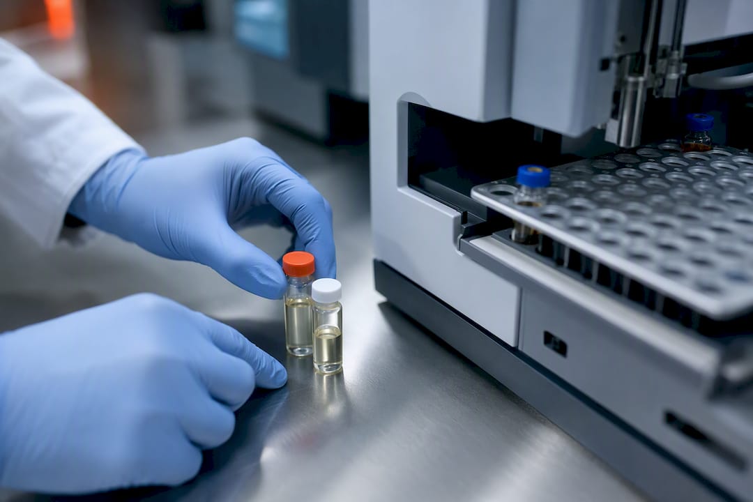 Anonymous specimen vials prepared for confirmation