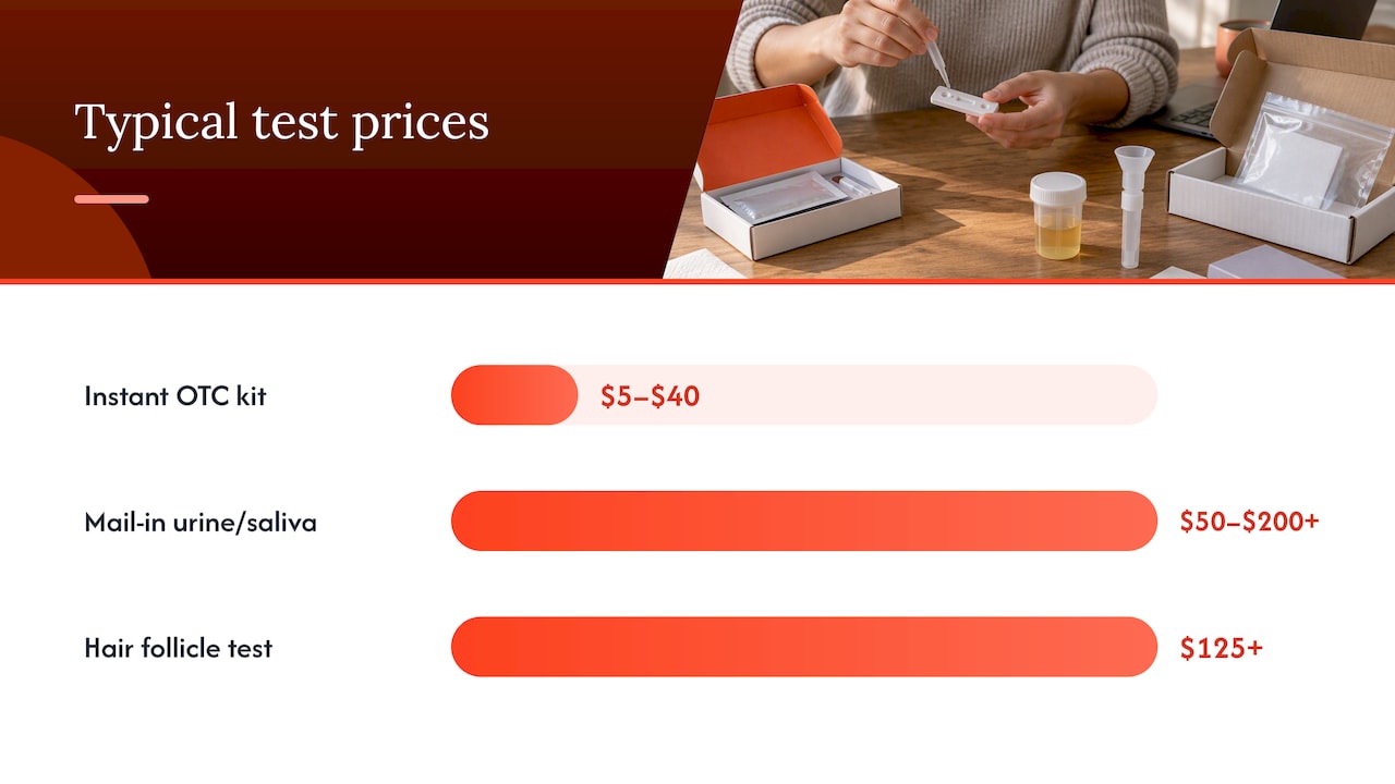 Price breakdown by test type — overview diagram