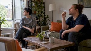 Adult near secondhand cannabis smoke indoors