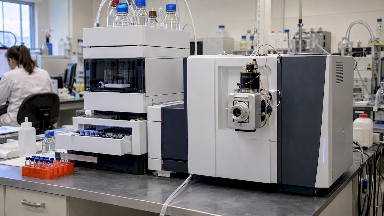 Mass spectrometer prepared for specimen analysis