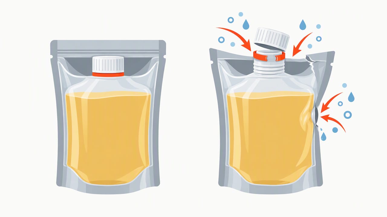 Intact and damaged kit seals compared